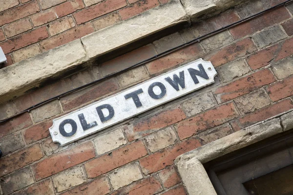 Köşegen Old Town sokak işareti — Stok fotoğraf