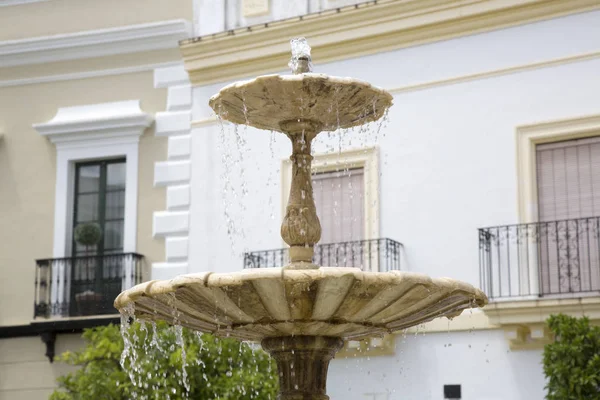 Fonte, Plaza de Pilar Redondo, Praça, Zafra — Fotografia de Stock