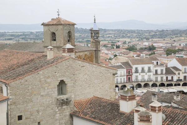 Main Square and Church; Trujillo — Stock Photo, Image