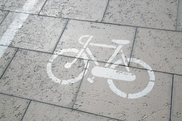 Símbolo carril bici —  Fotos de Stock