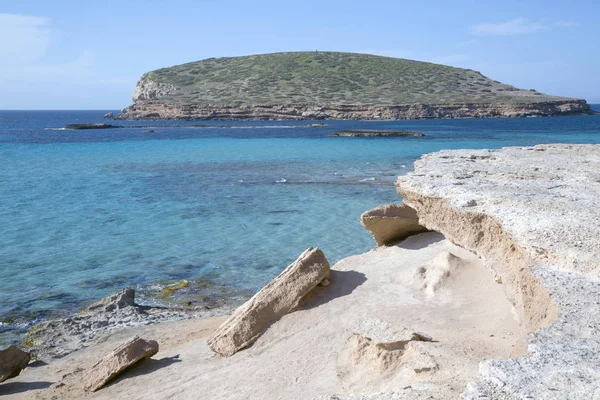 Comte pláže, Ibiza, Španělsko — Stock fotografie