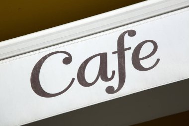 kahverengi Cafe işareti