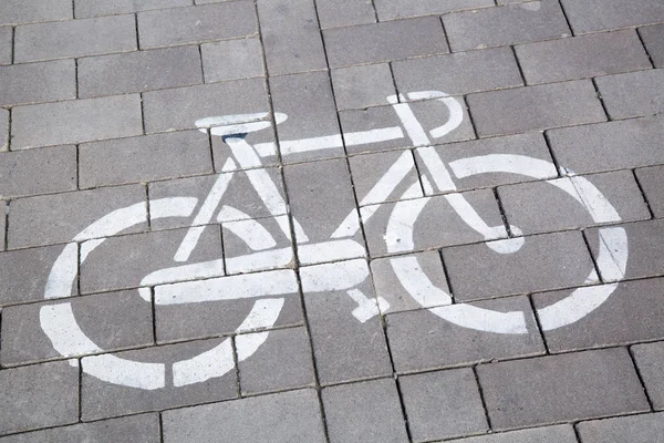 Bike Lane Symbol, Ибица — стоковое фото