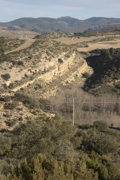 Krajina u Nuevalos, Aragon, Španělsko — Stock fotografie