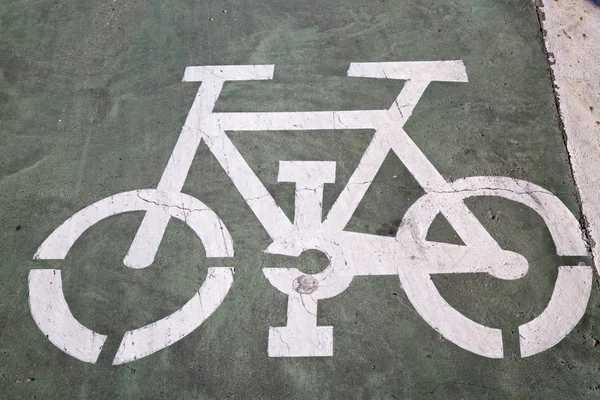 Segnale Bike Lane, Saragozza — Foto Stock