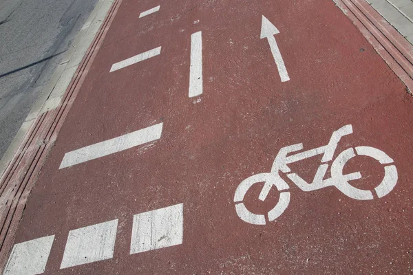 Fiets rijstrook symbool — Stockfoto