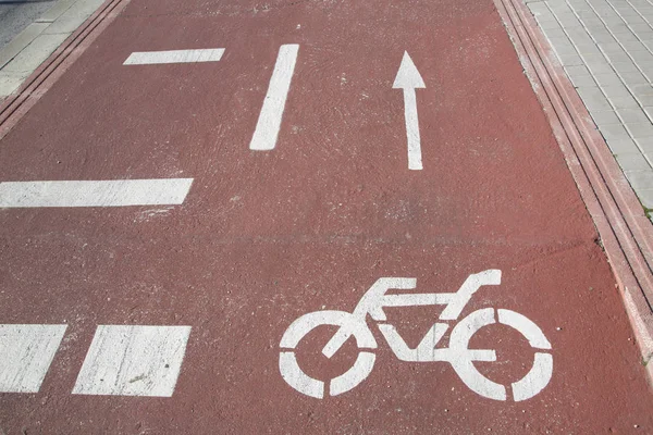 Bisiklet lane sembolü — Stok fotoğraf