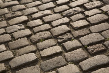 Arnavut kaldırımlı taş Street, Uzes, Provence, Fransa