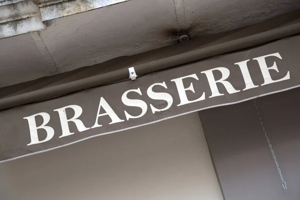 Diagonal Brasserie Café signo — Foto de Stock