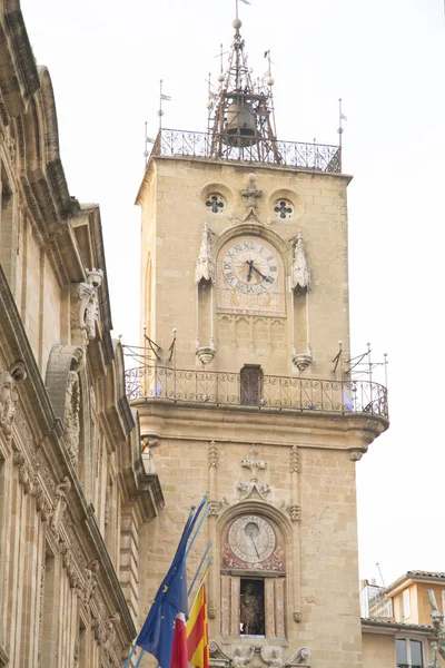 Wieża ratusza, Aix-en-Provence; Francja — Zdjęcie stockowe