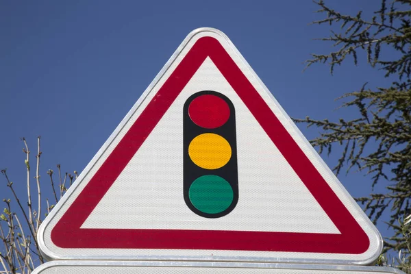 Verkeerslichtbord — Stockfoto