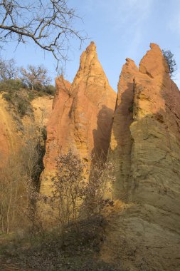 Rustrel, Provence yataklarında pembeler