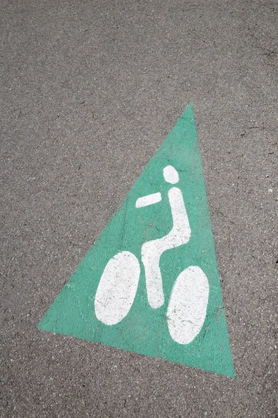Cyclus Lane Path symbool — Stockfoto