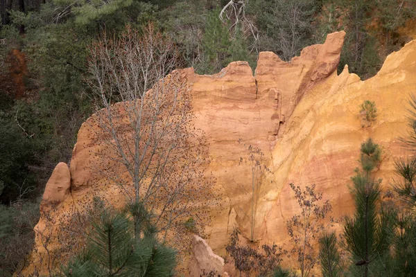 Ochres Deposits in Roussillon Village, Francia — Foto Stock