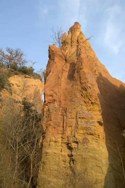 Ochres родовища в Рюстрель, Прованс, Luberon — стокове фото