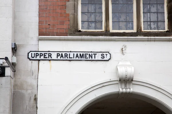Üst Meclis sokak işareti, Nottingham — Stok fotoğraf