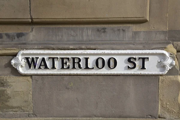 Waterloo Straßenschild, birmingham — Stockfoto