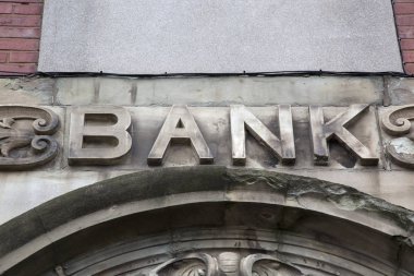 Banka işareti closeup