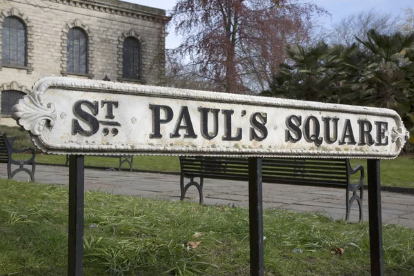 Segno di St. Paul Square Street, Birmingham — Foto Stock