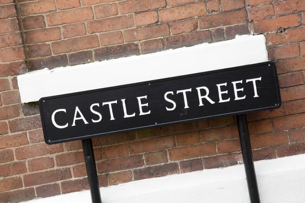 Cartel de Castle Street, Warwick — Foto de Stock