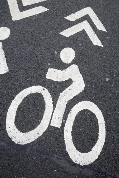 Знак розписом велосипед — стокове фото
