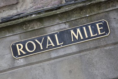 Royal Mile sokak işareti, Edinburgh