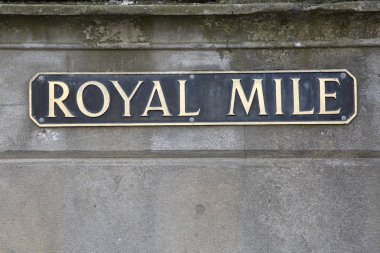 Royal Mile sokak işareti, Edinburgh