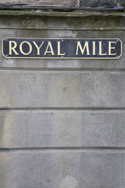 Royal Mile sokak işareti, Edinburgh