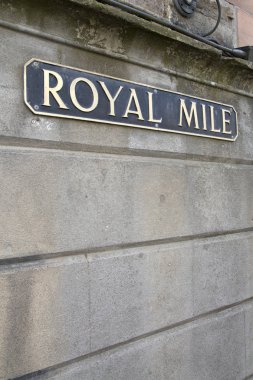 Royal Mile sokak işareti, Edinburgh