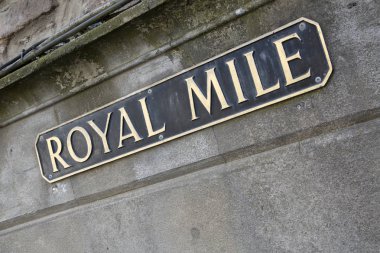 Royal Mile sokak işareti, Edinburgh