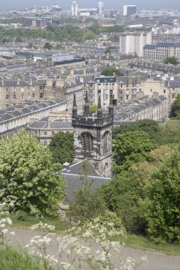 Edinburgh üzerinden görünüm Cityscape; İskoçya