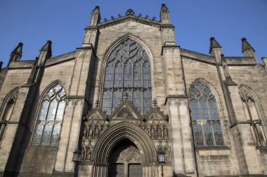 St Giles katedral kilise cephe; Royal Mile; Lawnmarket; EDI