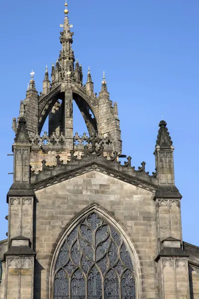 Iglesia Catedral de St Giles; Royal Mile; Mercado de césped; Edimburgo — Foto de Stock