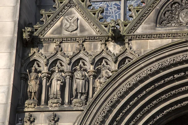 Gevel van St Giles kathedraal kerk; Royal Mile; Lawnmarket; EDI — Stockfoto