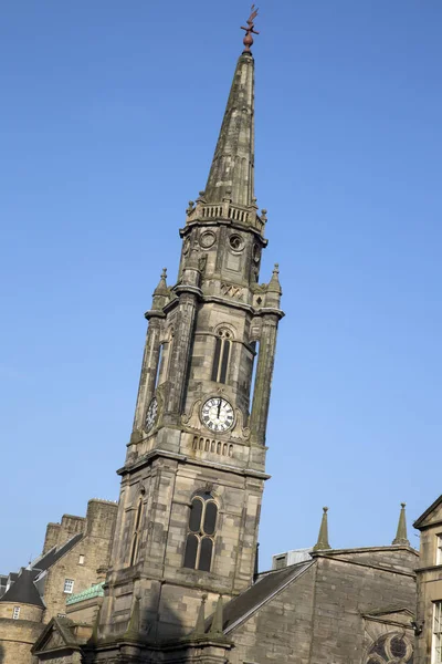 Tron Kirk kostelní věže, Royal Mile Street; Edinburgh — Stock fotografie