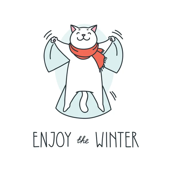 Disfruta del invierno — Vector de stock