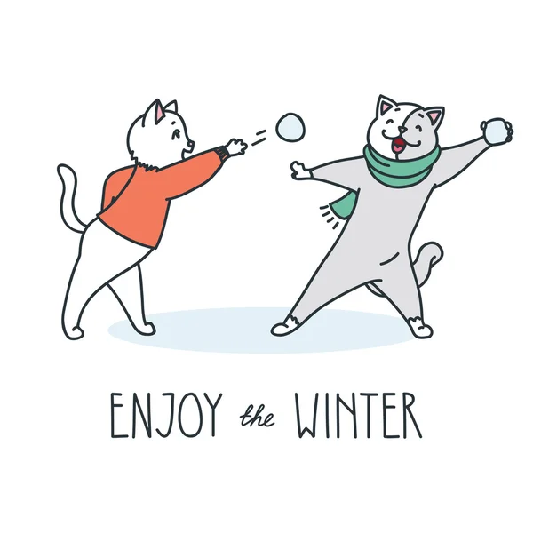 Enjoy the winter — Stock Illustration Enjoy the winter Stock Illustration