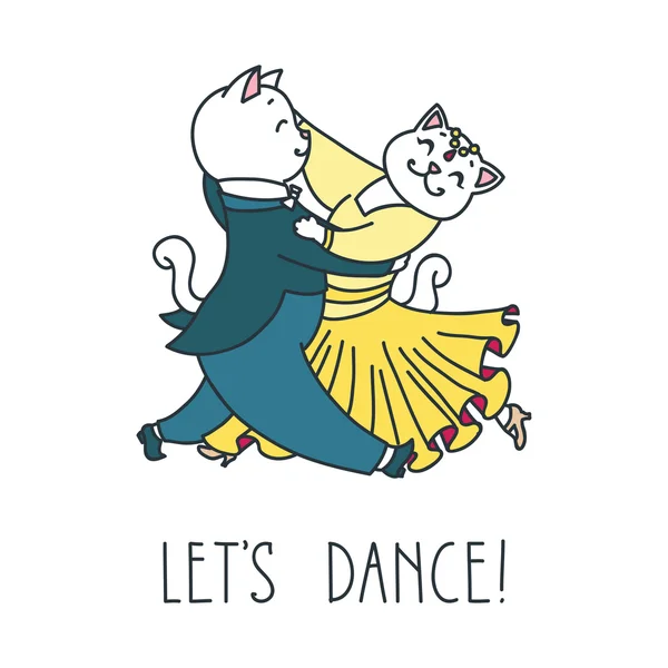 "Vamos dançar "ilustração — Vetor de Stock