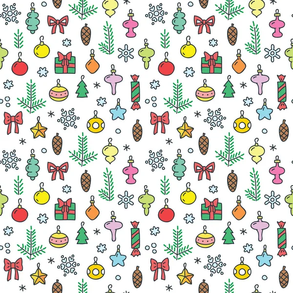 Christmas seamless pattern — Stock Vector