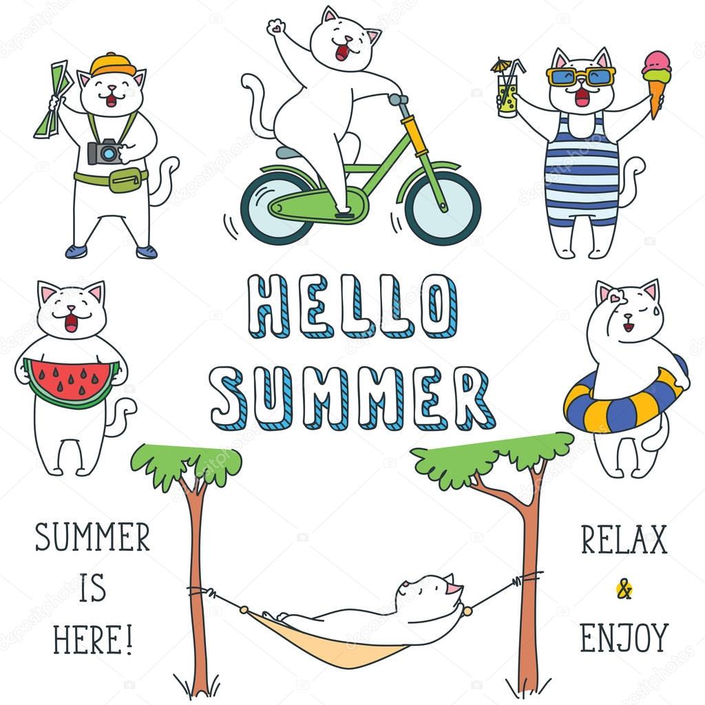 Set of summer illustrations 