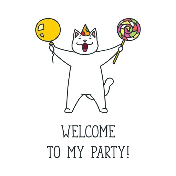 ยินดีต้อนรับสู่ปาร์ตี้ของฉัน ! — ภาพเวกเตอร์สต็อก