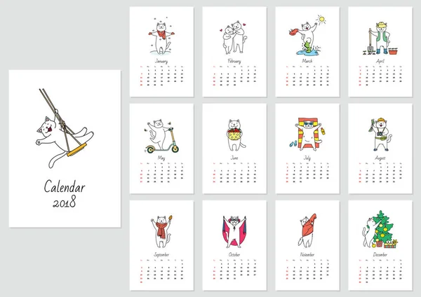 Calendrier de l'année — Image vectorielle