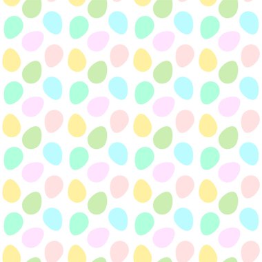 Güzel paskalya arkaplanı. Renkli yumurtaların kusursuz deseni. Düz bir tasvir. Vektör 8 Eps.