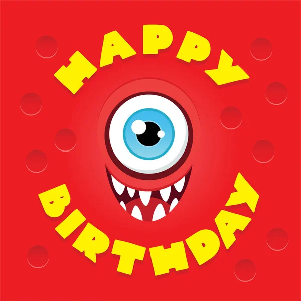 Carte D Anniversaire Monstre Image Vectorielle Par Slybrowney C Illustration