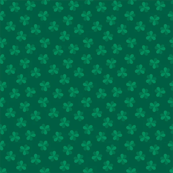 Fête Saint Patrick Modèle Sans Couture Feuilles Trèfle Sur Fond — Image vectorielle