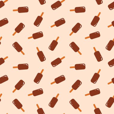 Tatlı kalıbı. Açık kahverengi arka planda düz bir şekilde çizilmiş eskimo turtalarının tasviri. Vektör 8 EPS.