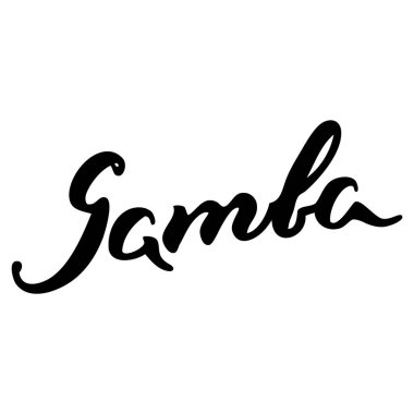 Samba. Beyaz arka planda el yazısıyla çizilmiş 