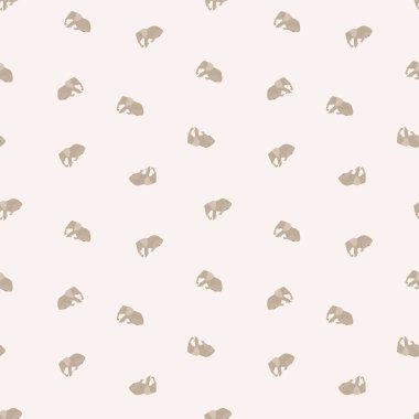 Fil deseni. Açık kahverengi arka planda düz stil fillerin tasviri. Vektör 8 EPS.03