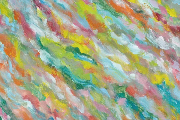 Fondo abstracto pintura al óleo. Un cuadro brillante pintado por una persona creativa. Admirando la obra maestra del arte. Fragmento de obra de arte. Colores vivos . —  Fotos de Stock