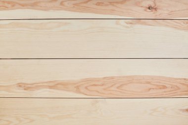 Ahşap arka plan veya doku. Hafif kahverengi ahşap doku arka plan yüzeyi. Tablo üstten görünüm. Ahşap tahta duvar. Yatay çizgili. Ayrıntılı arka plan fotoğraf dokusu. Yüzey tasarım ve dekorasyon için